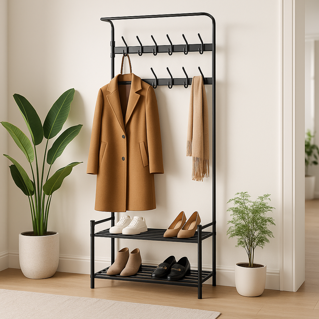 rangement chaussures et porte manteaux