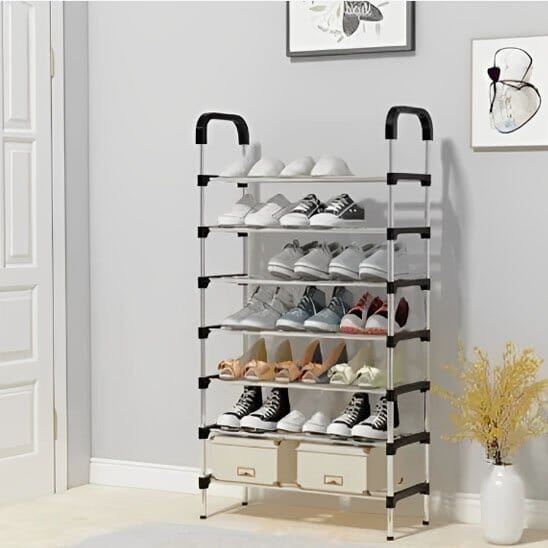 Rangement Chaussures | Étagère Gain de Place - OrganizeHome™ Étagère à chaussures Rangement signature 