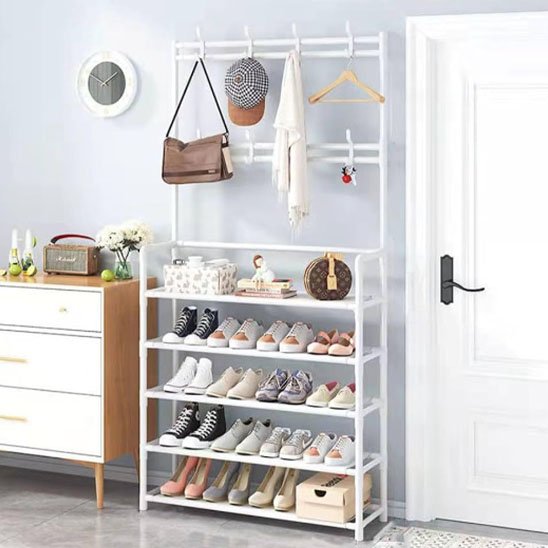 rangement chaussures gain de place OrganizHome™ dans une chambre