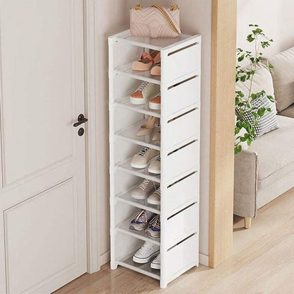 rangement chaussures modulaire superposable dans entree avec sac