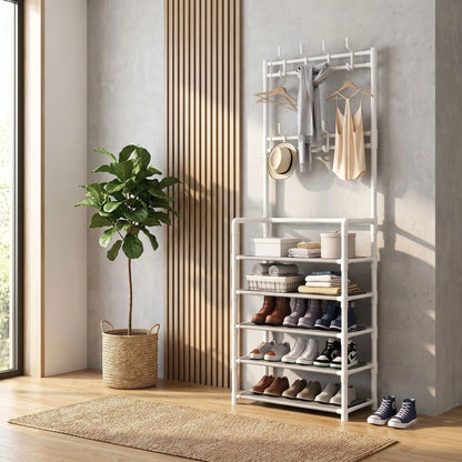 Organisateur de chaussures gain de place pour entrée ou dressing avec design fonctionnel