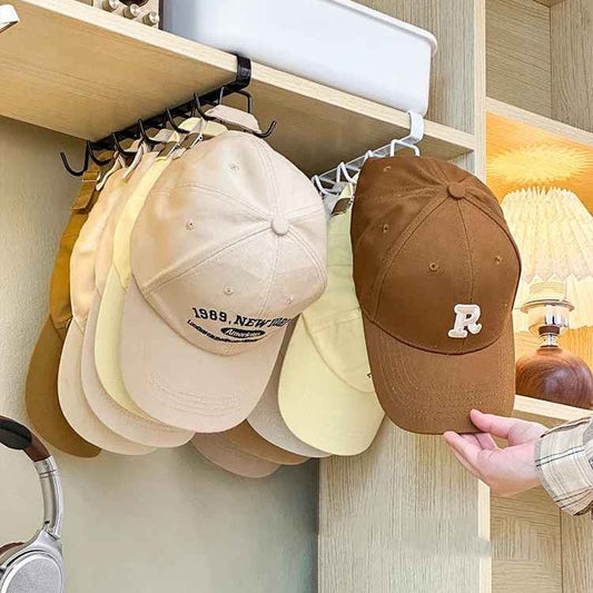 SUPPORT A CASQUETTE | Double Rangée Pour Placard - Rangement signature