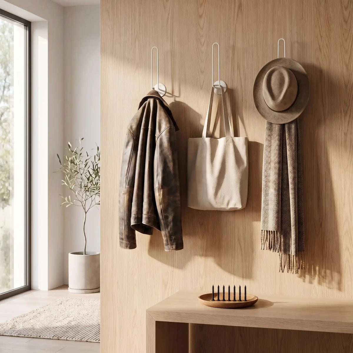 Support casquette NORDEN™ StellarOrganize en métal renforcé blanc présenté en vue frontale
