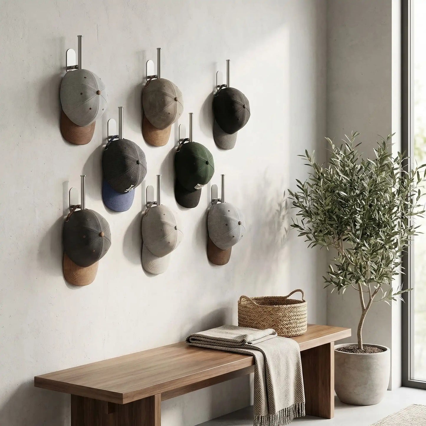 Support pour casquette mural