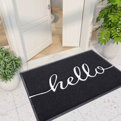 Tapis d'entrée AquaStop hello noir