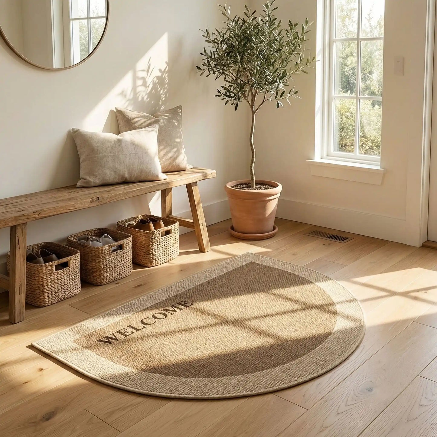 Tapis d'entrée intérieur absorbant velours cristal