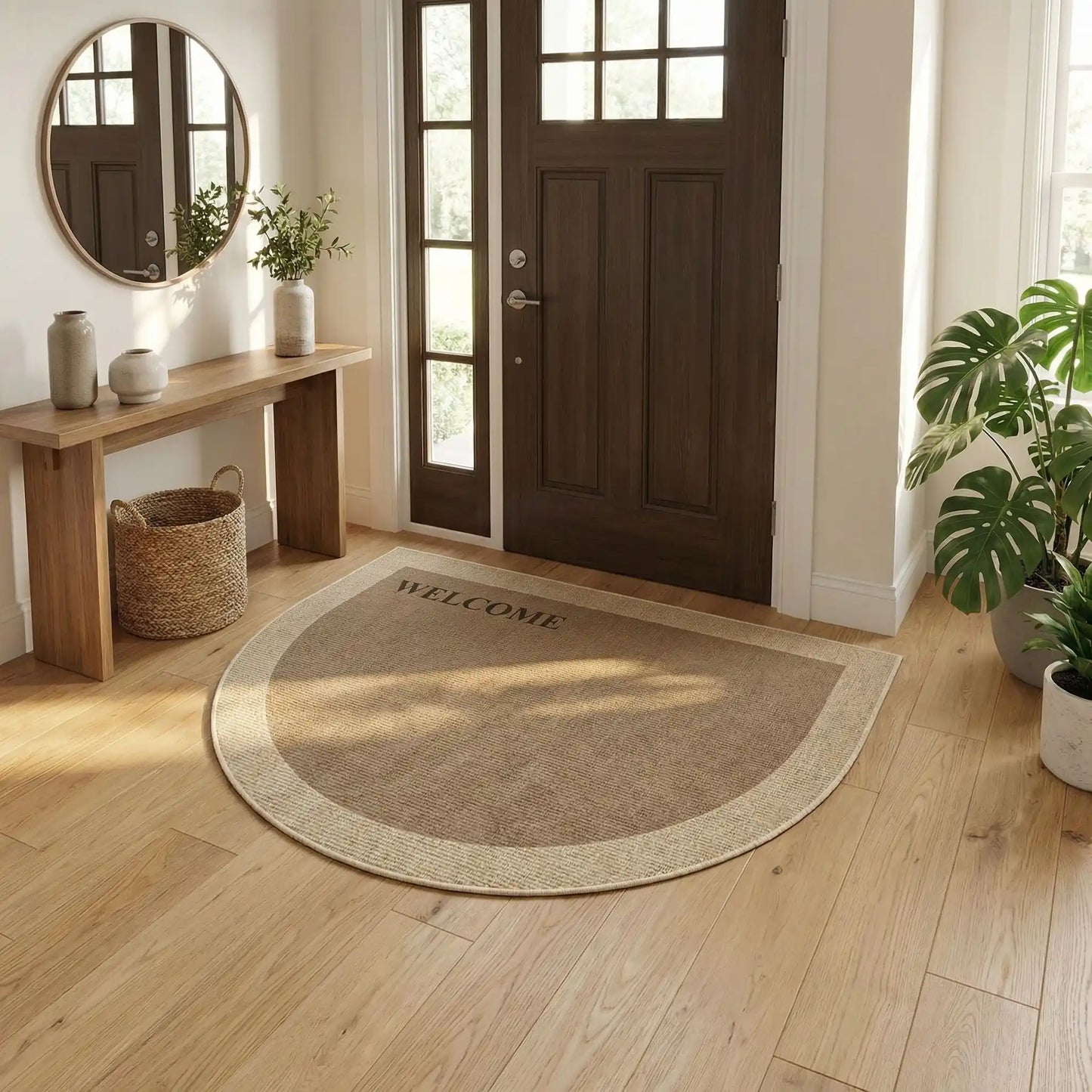 Tapis d'entrée intérieur antidérapant velours cristal