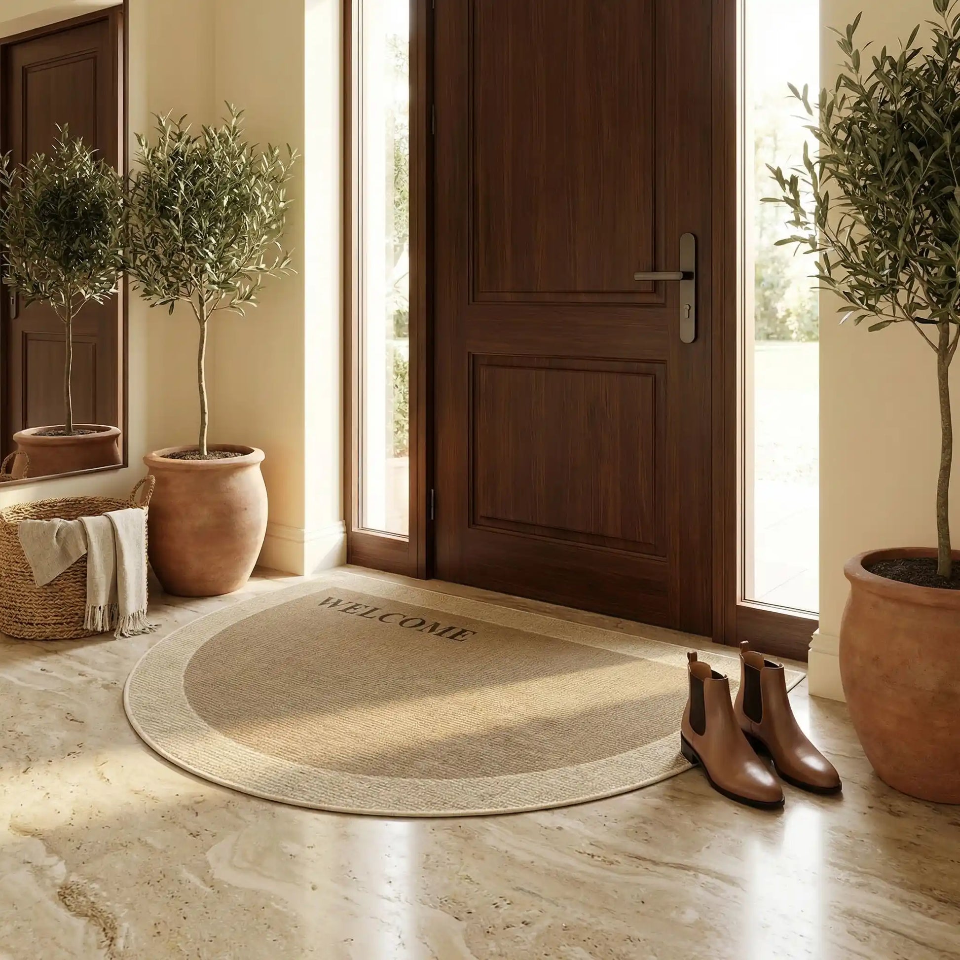 Tapis d'entrée intérieur velours cristal