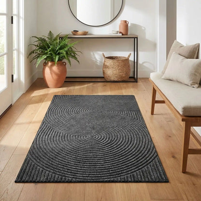 Tapis d entrée rainures 3D motif cercle