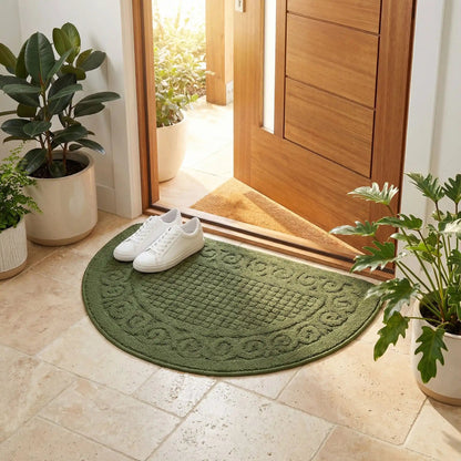 Tapis d'entrée intérieur | Demi-Lune Antidérapant - Rangement signature