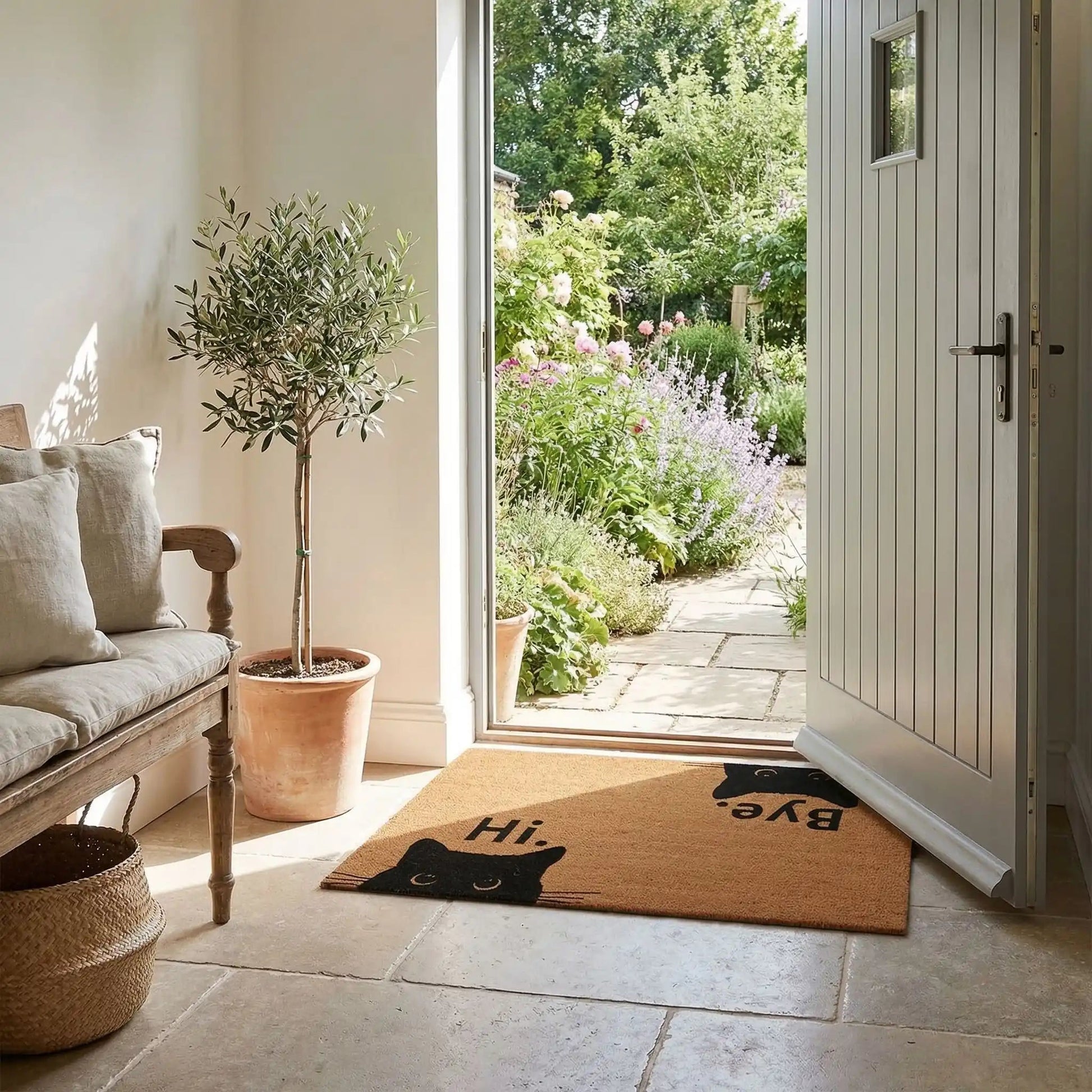 Tapis d'entrée intérieur original | Chat Noir - Rangement signature