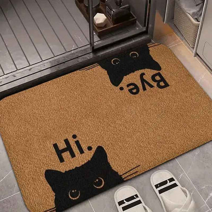 Tapis d'entrée intérieur original | Chat Noir - Rangement signature