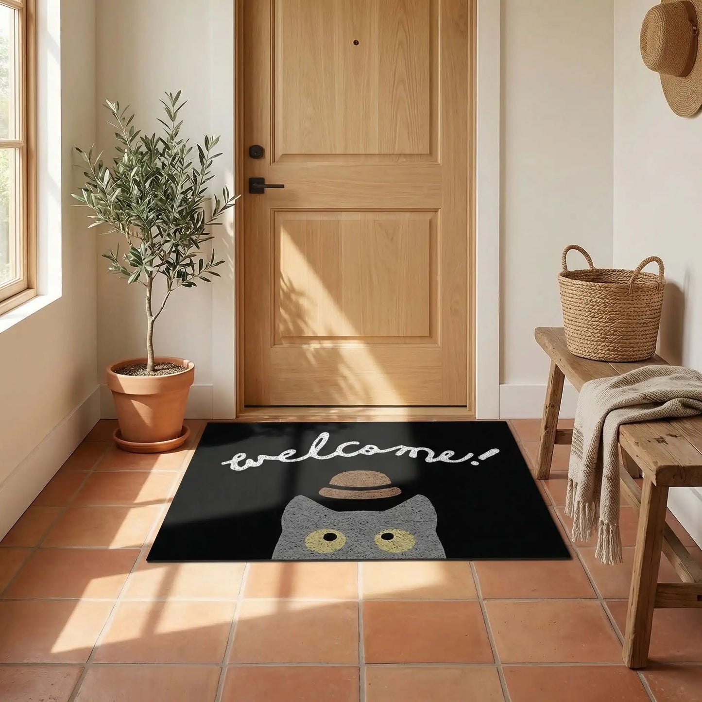 TAPIS ENTREE | CleanGuard™ - Welcome Cat - Rangement signature