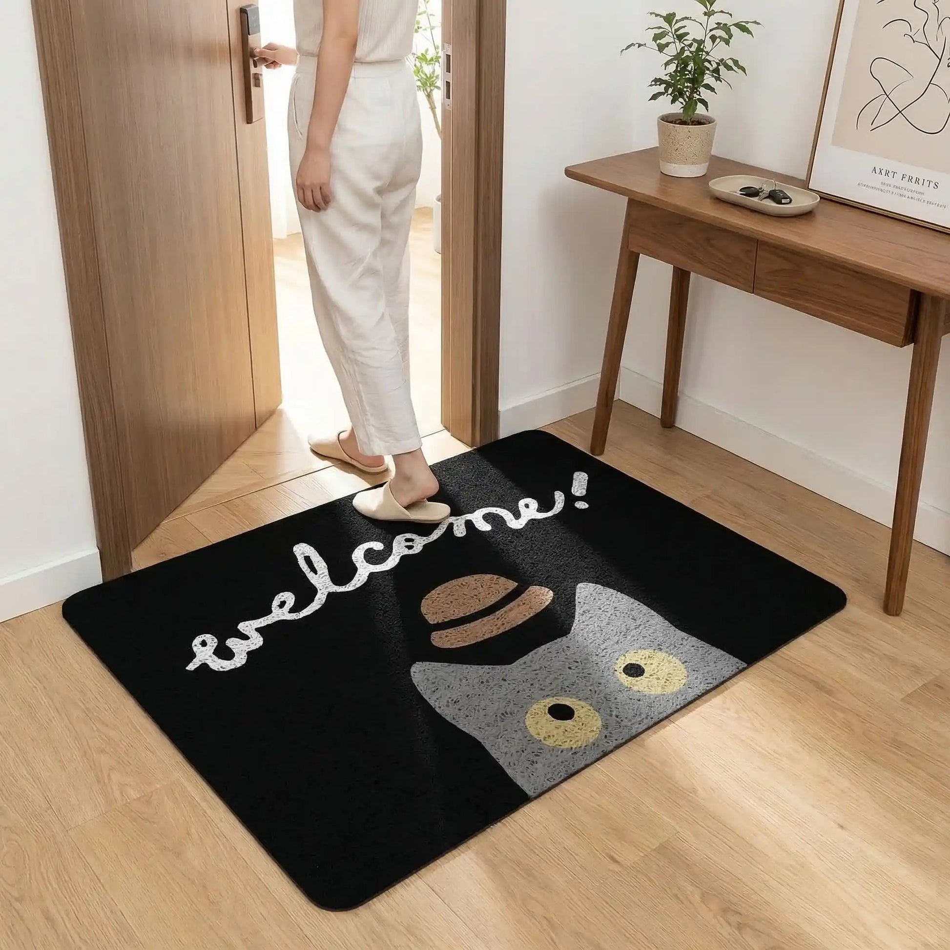 TAPIS ENTREE | CleanGuard™ - Welcome Cat - Rangement signature