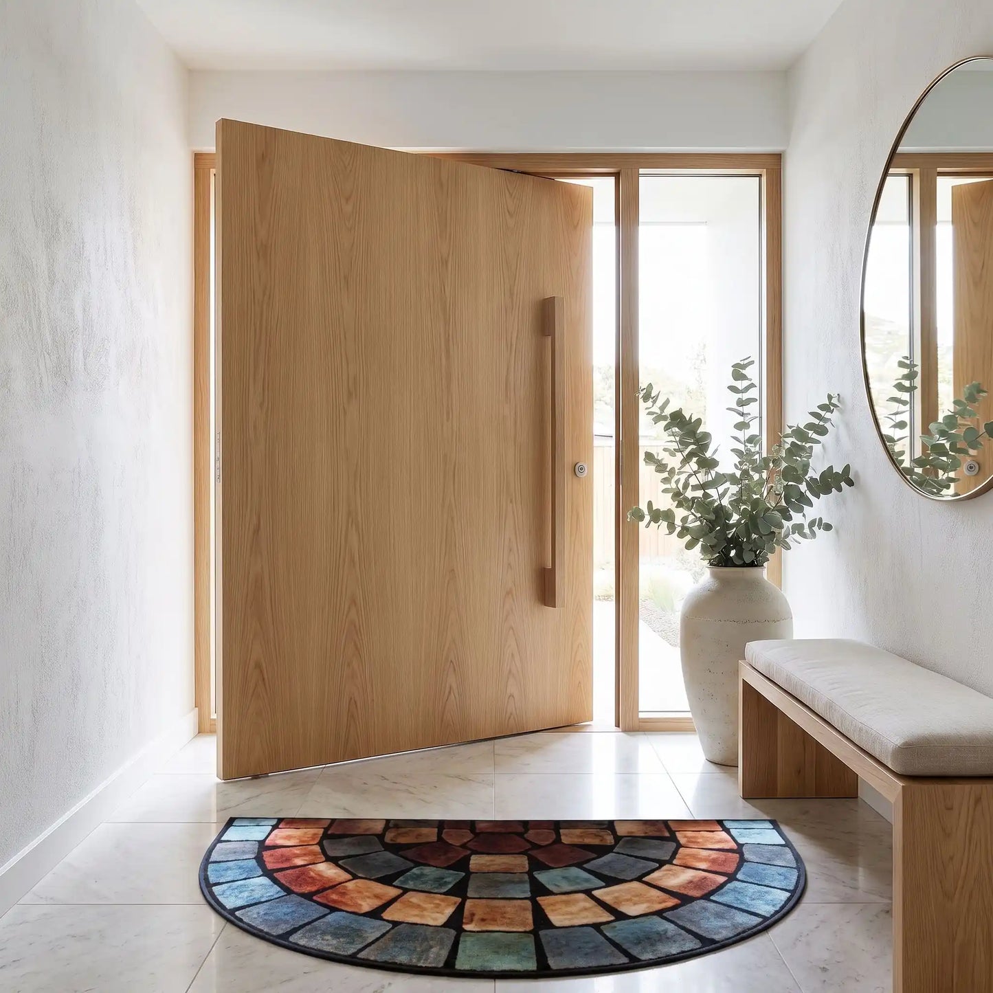 Tapis d’entrée FJELL™ motif artistique chic en polyester