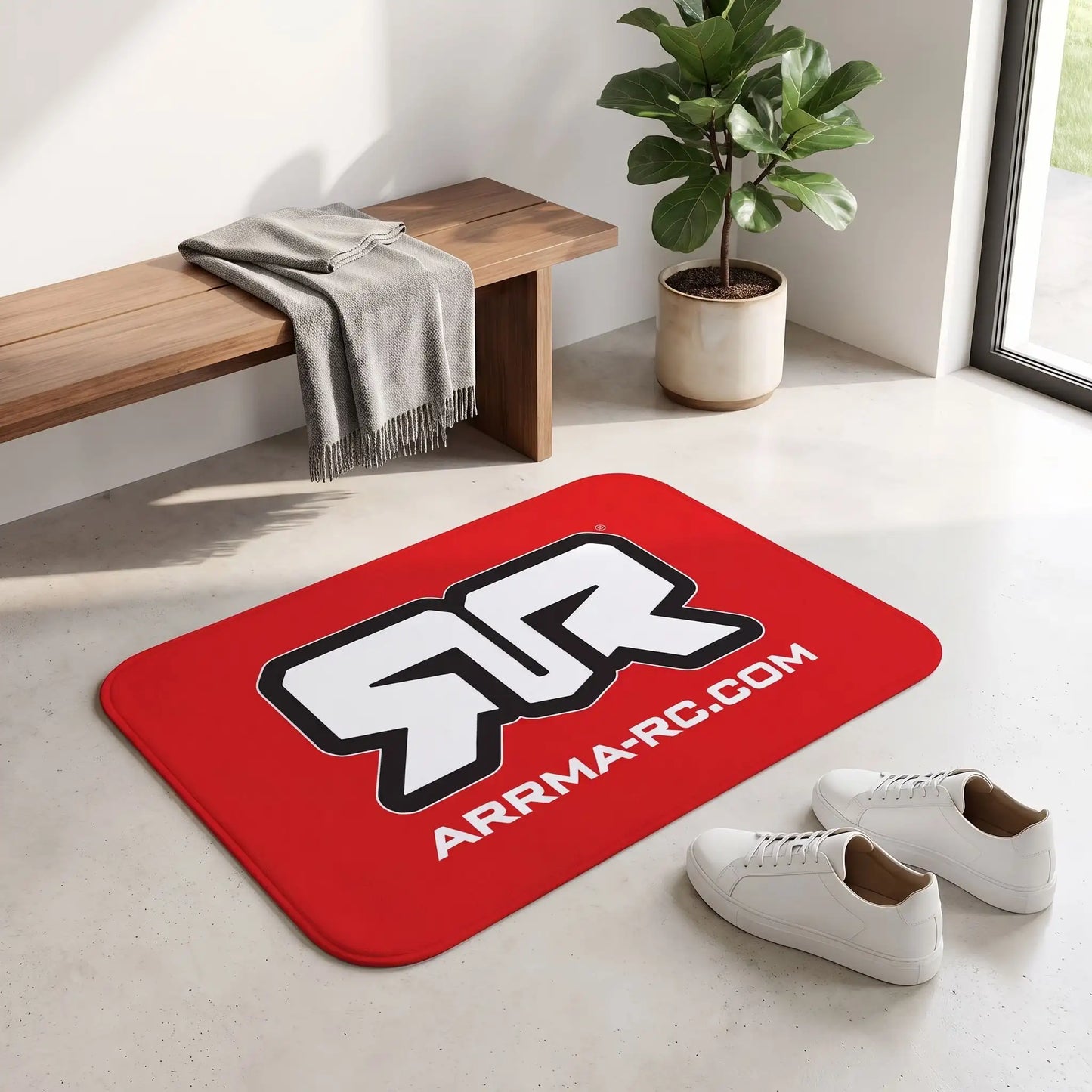 Tapis d’entrée intérieur | LYKKE™ – ARRMA RC Rouge Design Paddock 100% Polyester
