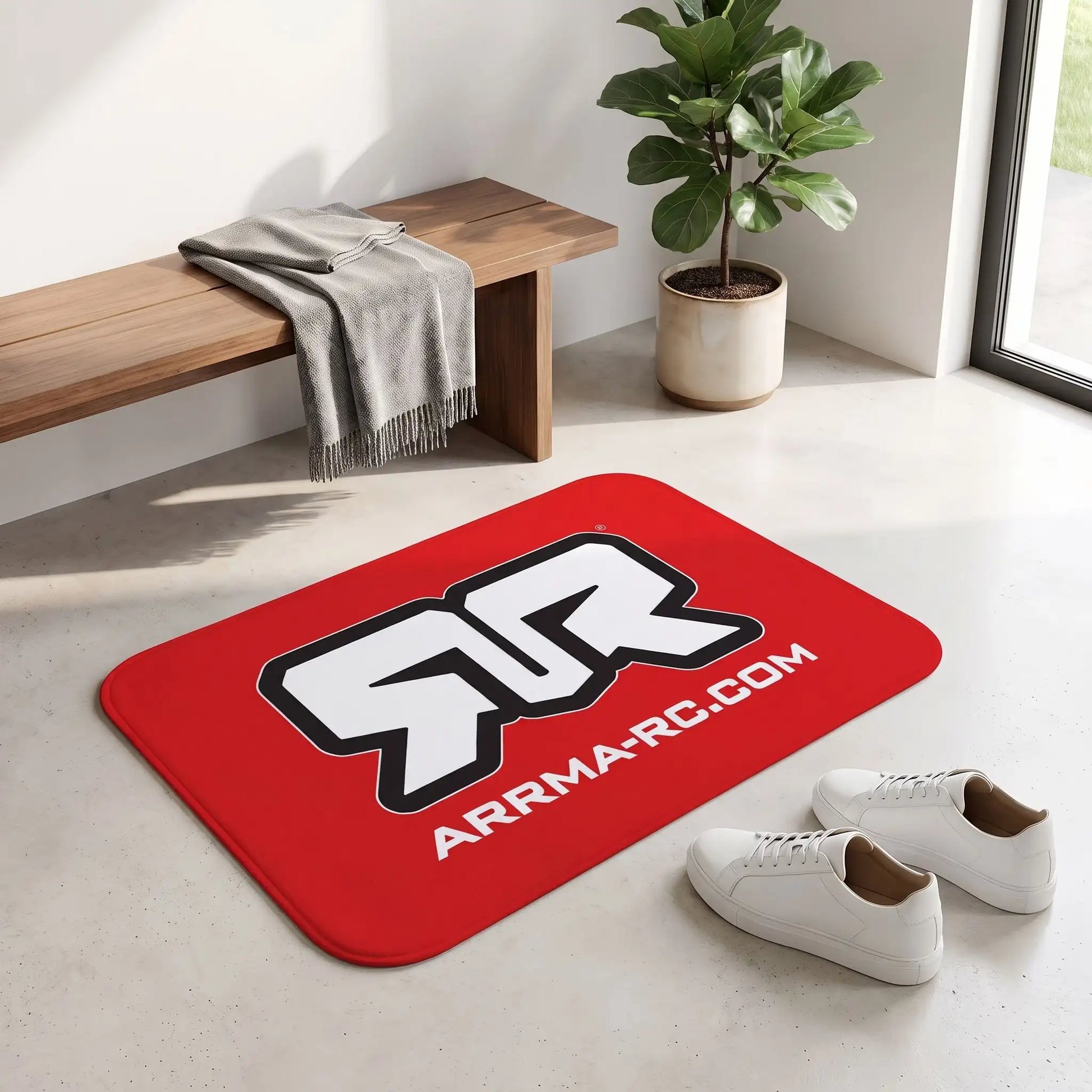Tapis d’entrée intérieur | LYKKE™ – ARRMA RC Rouge Design Paddock 100% Polyester