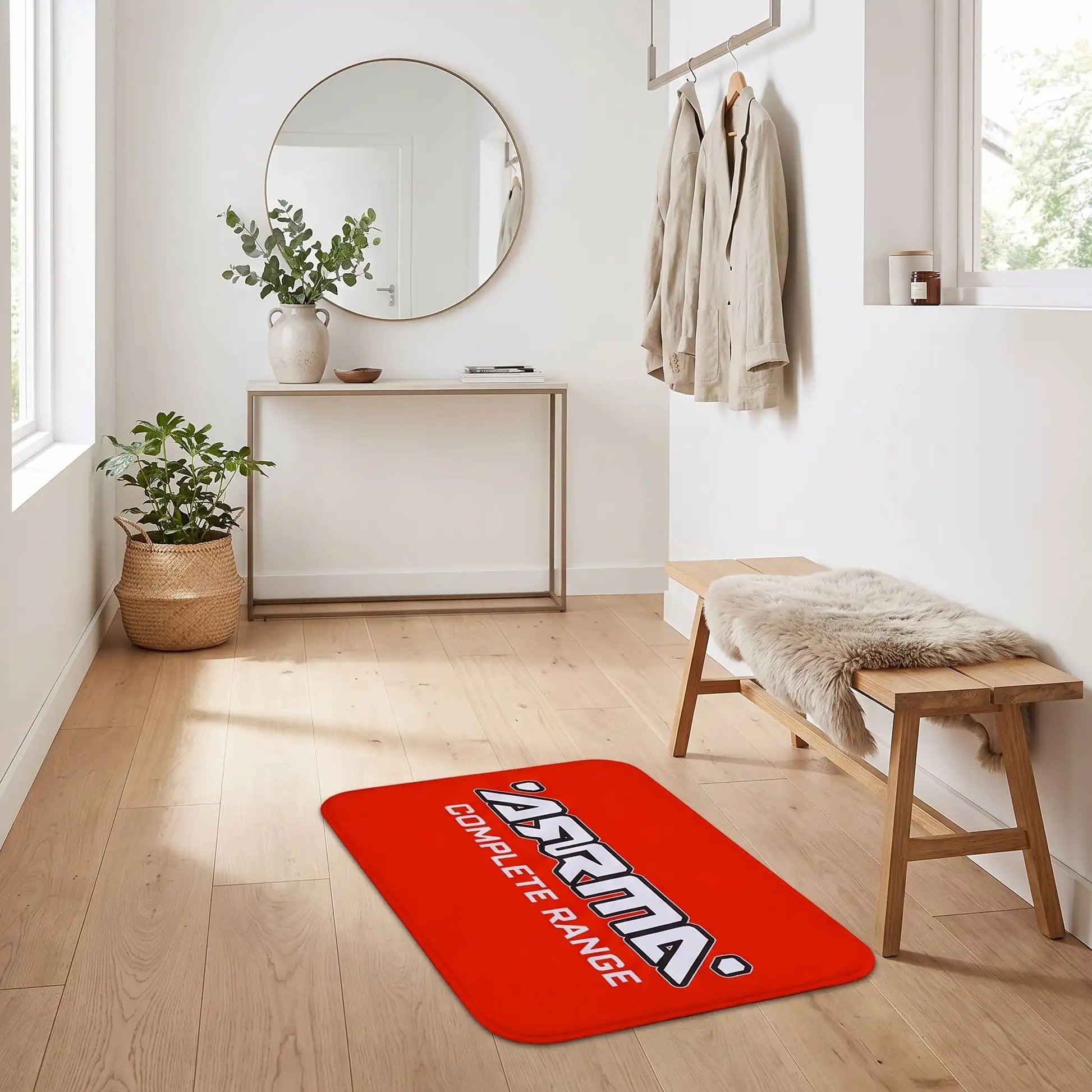 Tapis d’entrée intérieur LYKKE™ ARRMA RC rouge Design Track en polyester