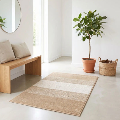 Tapis d’entrée intérieur LYKKE™ SoftStep beige en microfibre antidérapante