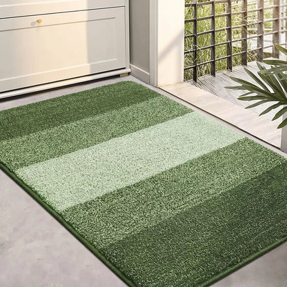 Tapis d’entrée intérieur LYKKE™ SoftStep vert en microfibre antidérapante