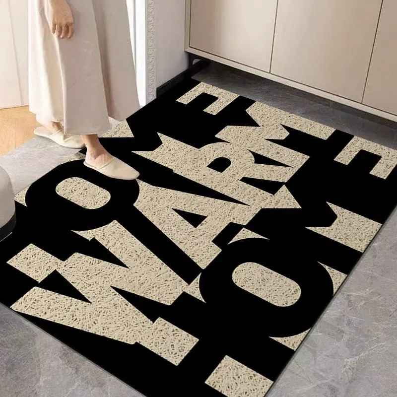 Tapis entree noir warm home