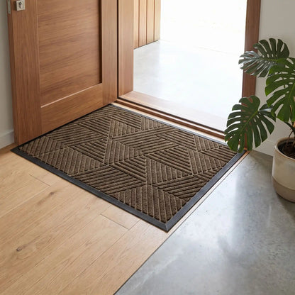 Tapis d’entrée | NORDEN™ – AquaGuard Brun Fibres polyester & caoutchouc naturel