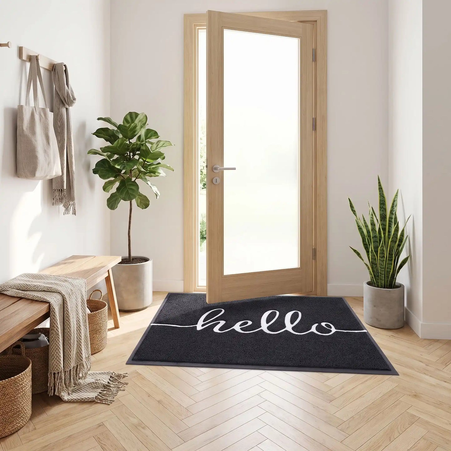 Tapis d’entrée NORDEN™ AquaStop hello en PVC et caoutchouc