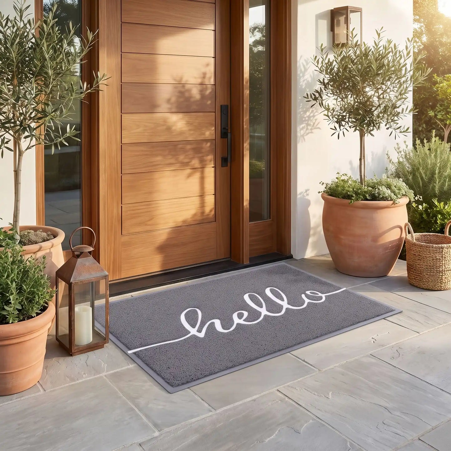 Tapis d’entrée NORDEN™ AquaStop hello antidérapant PVC caoutchouc