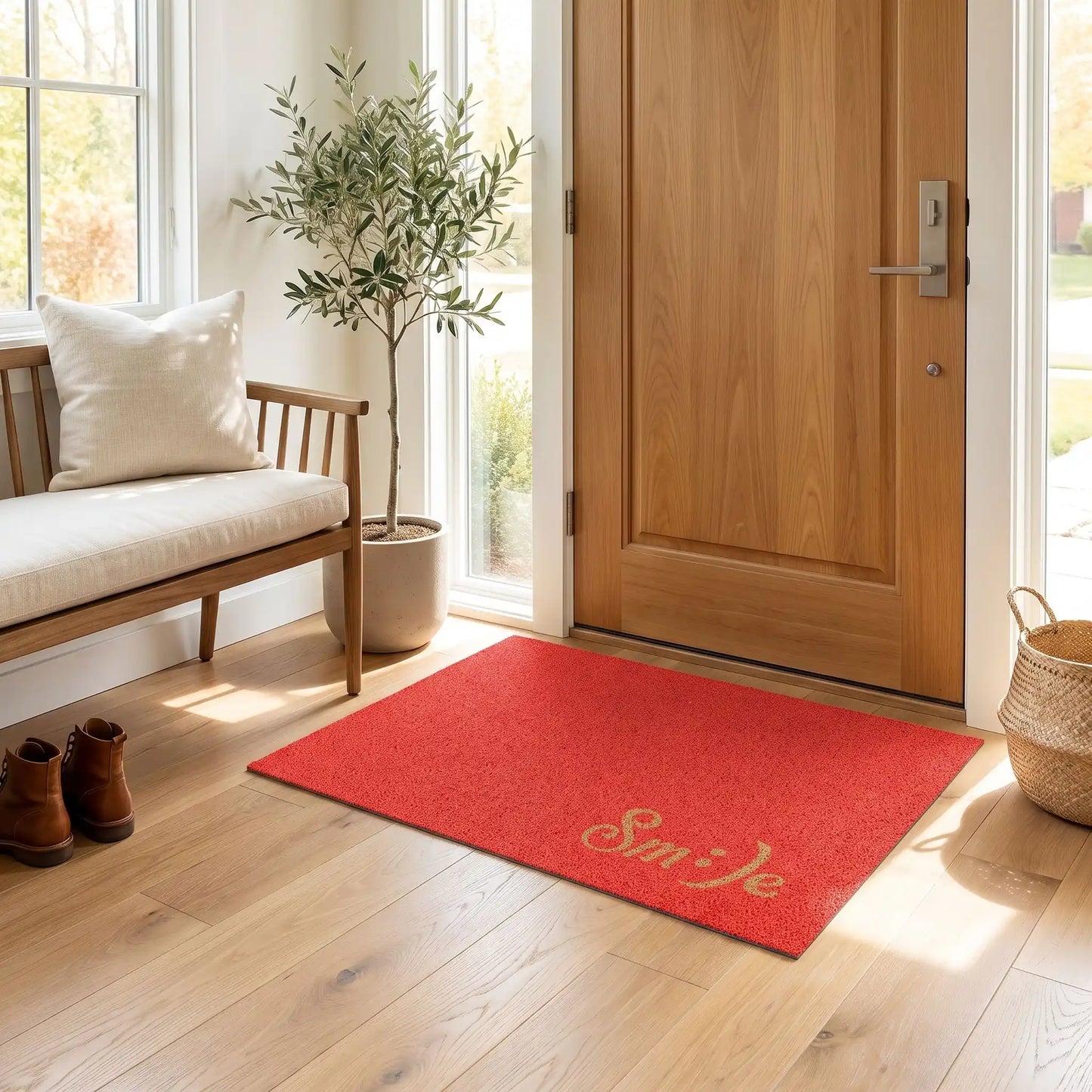 Tapis d’entrée NORDEN™ CleanStep capture antipoussière PVC & soie rouge