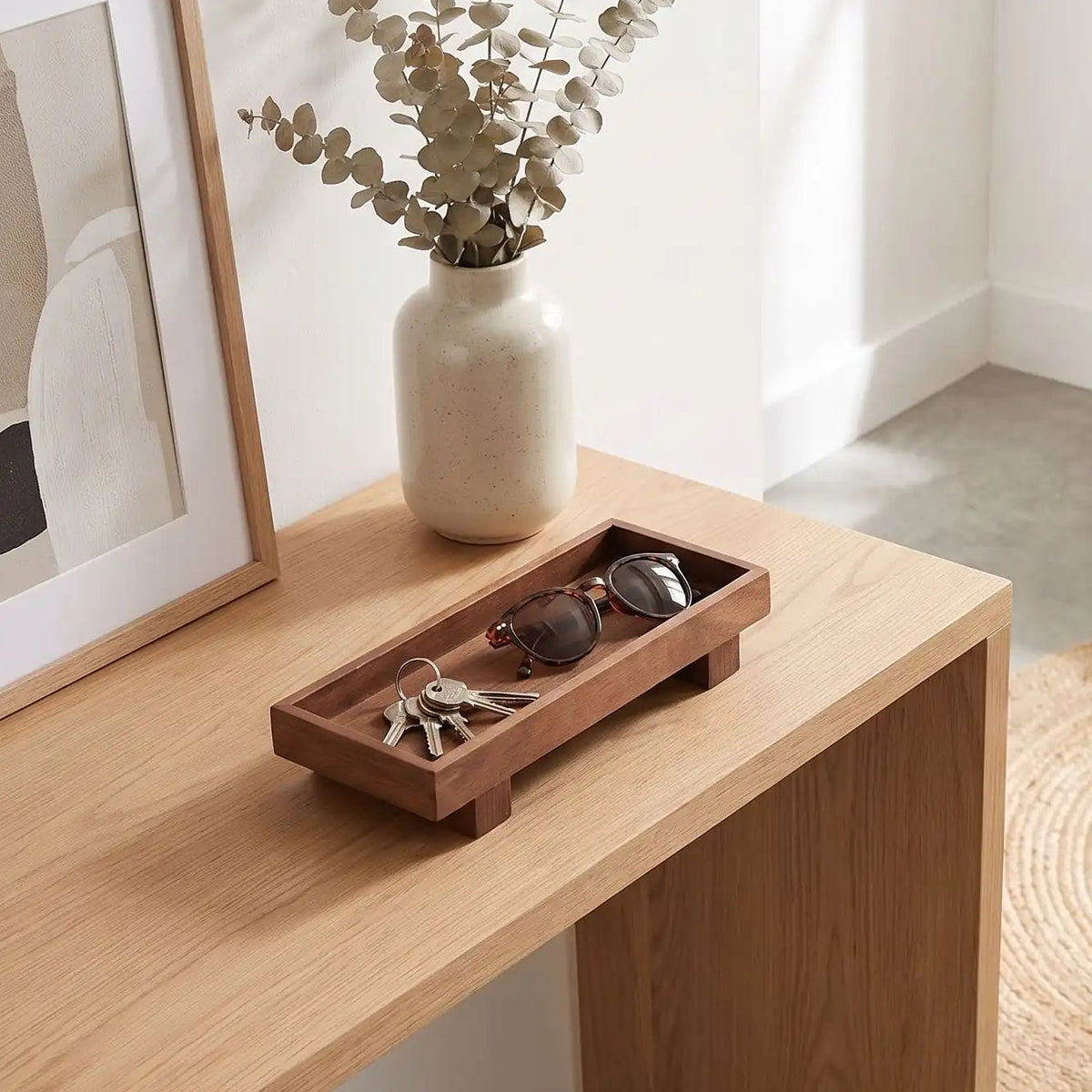 Vide‑poche Design SKOG™ en bois Zen Japonais pour entrée organisée