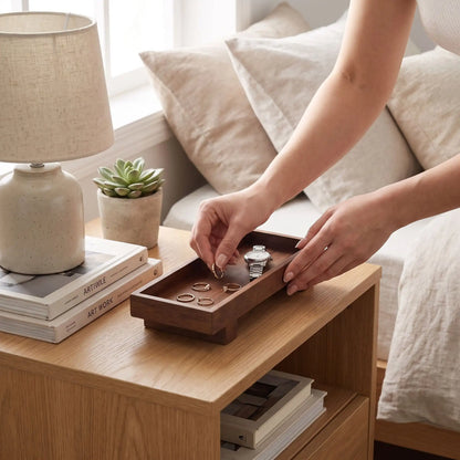 Vide‑poche Design SKOG™ bois Zen Japonais, rangement minimaliste
