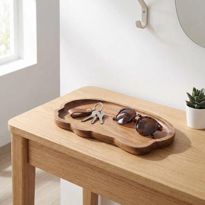 Vide Poche Entrée SKOG™ en bois massif d’acacia modèle compact